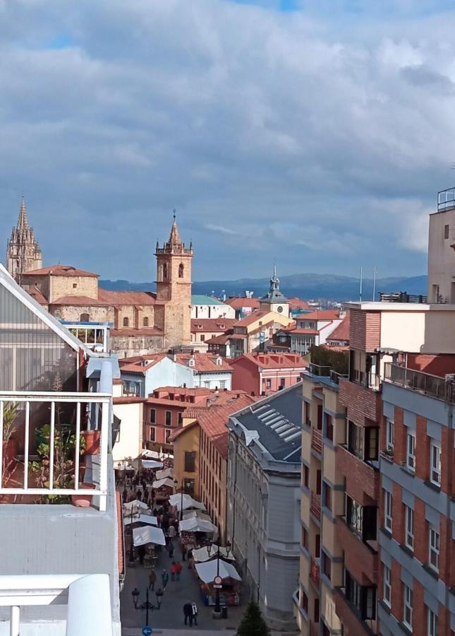 Atico Quintana I - Con Terraza, Vistas A La Ciudad, En El Centro, Con Wifi Y Garaje Apartment Oviedo Bagian luar foto