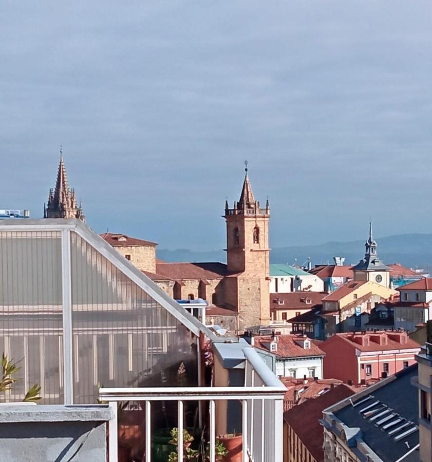 Atico Quintana I - Con Terraza, Vistas A La Ciudad, En El Centro, Con Wifi Y Garaje Apartment Oviedo Bagian luar foto
